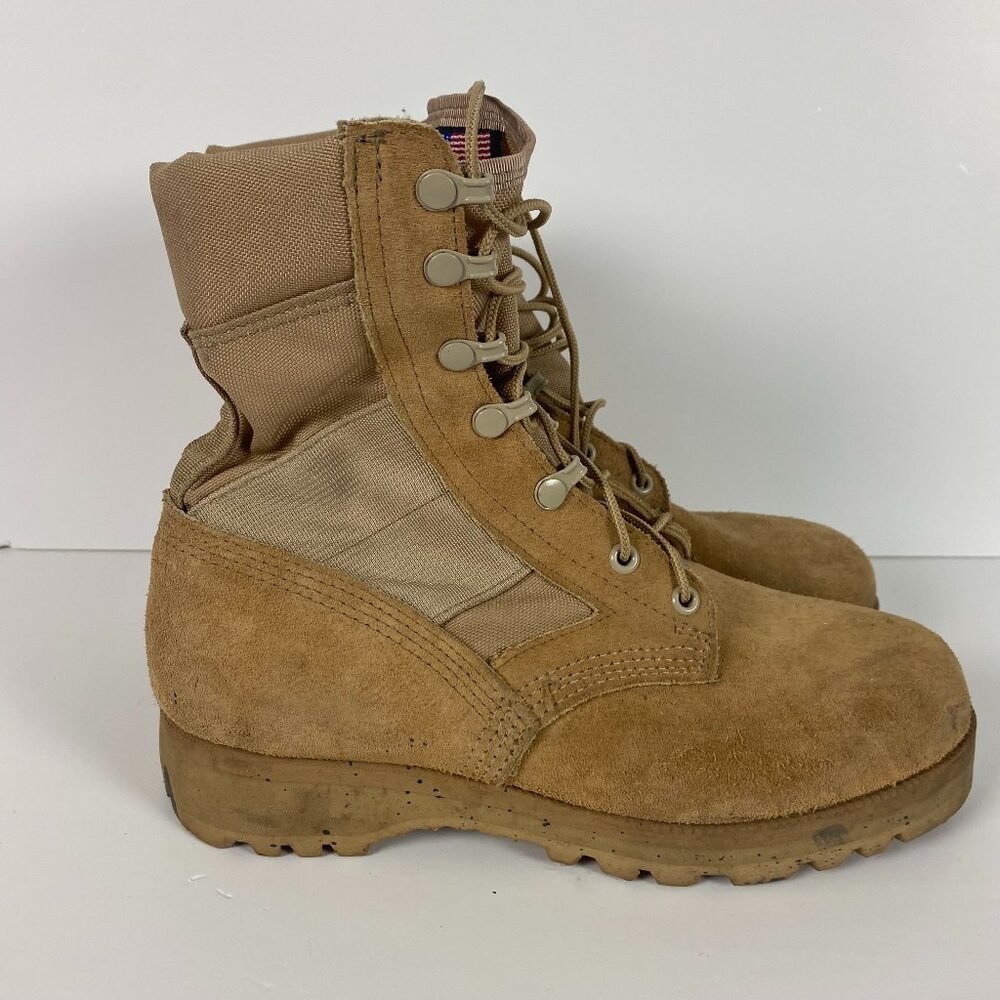 Altama Jungle Boots Shoes Men's 7.5 M Safety Toe Military Tan Suede